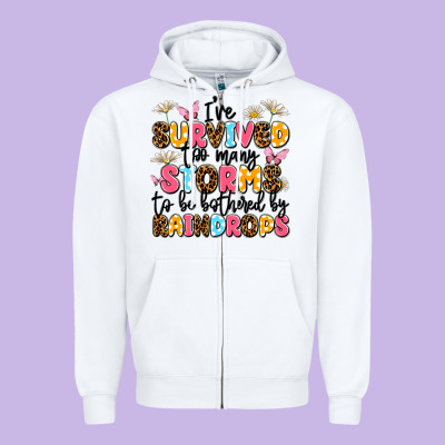 I've Survived Too Many Storms Zipper Hoodie Designed By Jahusdesignshop