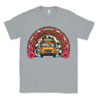 Heather Grey school bus leopard cowhide rainbow Classic Tee - Artiststas