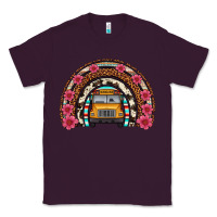 Plum school bus leopard cowhide rainbow Classic Tee - Artiststas