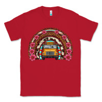Red school bus leopard cowhide rainbow Classic Tee - Artiststas