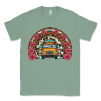 Sage school bus leopard cowhide rainbow Classic Tee - Artiststas