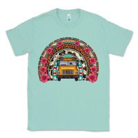 Seafoam school bus leopard cowhide rainbow Classic Tee - Artiststas