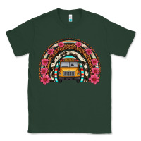 Sports Green school bus leopard cowhide rainbow Classic Tee - Artiststas
