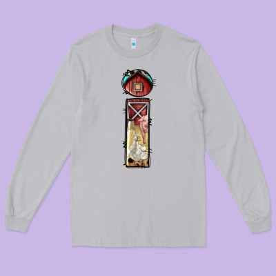 Farm Life Alphabet Lowercase Letters I Long Sleeve Tee Designed By Bundleandbundleshop