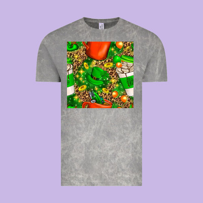 Coffee Cups St. Patrick's Day With Leopard Seamless Pattern Bbs Vintage Tee Designed By Bundleandbundleshop