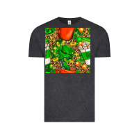 Vintage Black coffee cups st. patrick's day with leopard seamless pattern bbs Vintage Tee - BundleAndBundleShop