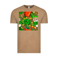 Vintage Coffee coffee cups st. patrick's day with leopard seamless pattern bbs Vintage Tee - BundleAndBundleShop