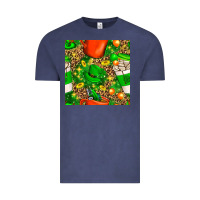 Vintage Denim coffee cups st. patrick's day with leopard seamless pattern bbs Vintage Tee - BundleAndBundleShop