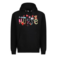 Black Nurse Valentines Day Premium Hoodie - CowhideDigitalArt