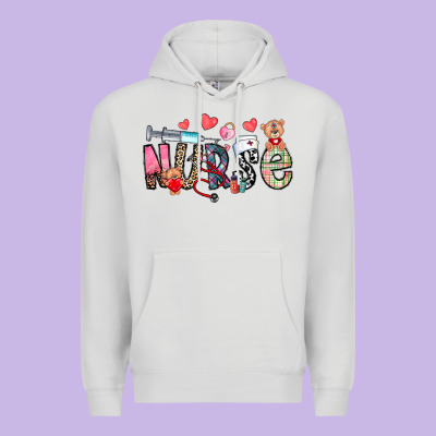 Nurse Valentines Day Premium Hoodie Designed By Cowhidedigitalart