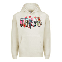 Oatmeal Heather Nurse Valentines Day Premium Hoodie - CowhideDigitalArt