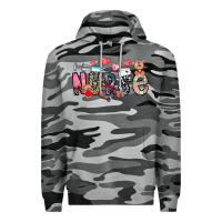 Slate Camo Nurse Valentines Day Premium Hoodie - CowhideDigitalArt