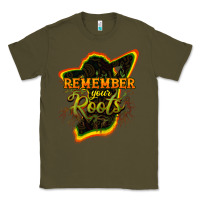 Army Green Remember your roots Classic Tee - HowdyJamesFarm