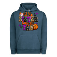 Pigment Midnight Navy little sister biggest fan basketball Urban Hoodie - Jasminsmagicworld