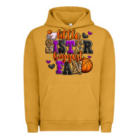 Pigment Peanut Butter little sister biggest fan basketball Urban Hoodie - Jasminsmagicworld