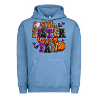 Pigment Pebble Blue little sister biggest fan basketball Urban Hoodie - Jasminsmagicworld