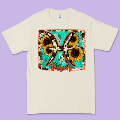 Pisces Turquoise Cowhide Premium Tee Designed By Ranaportraitstore