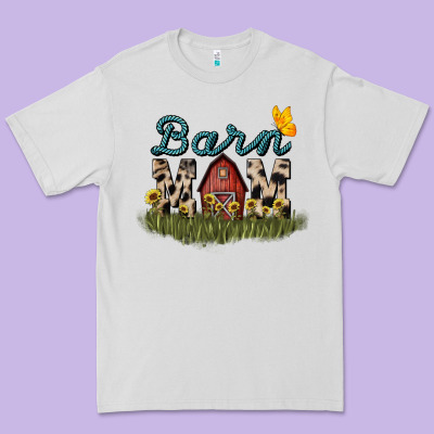 Barn Mom Sunflower Mother's Day Premium Tee Designed By Howdyjamesfarm
