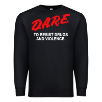 Black d a r e anti drugs Premium Sweatshirt - DesigneFamous