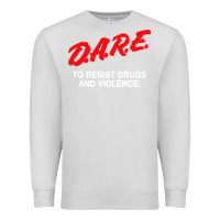 Dove Grey d a r e anti drugs Premium Sweatshirt - DesigneFamous