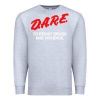 Heather Grey d a r e anti drugs Premium Sweatshirt - DesigneFamous