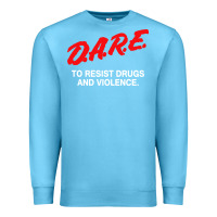 Ocean Blue d a r e anti drugs Premium Sweatshirt - DesigneFamous