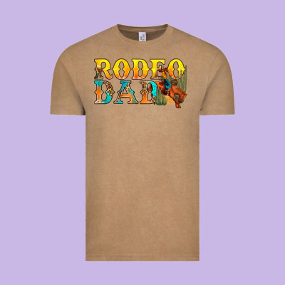 Western Rodeo Dad Vintage Tee Designed By Bundleandbundleshop