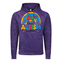 Cloud Purple proud autism mom rainbow Vintage Hoodie - CowhideDigitalArt