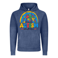 Vintage Denim proud autism mom rainbow Vintage Hoodie - CowhideDigitalArt