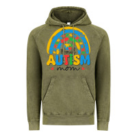 Vintage Olive proud autism mom rainbow Vintage Hoodie - CowhideDigitalArt