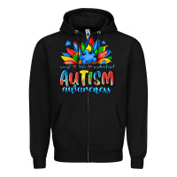 Black autism awareness accept love understand Zipper Hoodie - JahusDesignShop