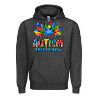 Charcoal Heather autism awareness accept love understand Zipper Hoodie - JahusDesignShop