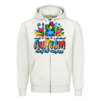 Oatmeal Heather autism awareness accept love understand Zipper Hoodie - JahusDesignShop