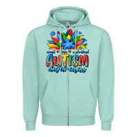 Seafoam autism awareness accept love understand Zipper Hoodie - JahusDesignShop