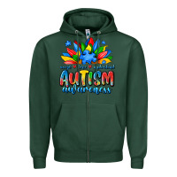 Sports Green autism awareness accept love understand Zipper Hoodie - JahusDesignShop