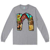 Heather Grey farm life alphabet lowercase letters n Long Sleeve Tee - BundleAndBundleShop
