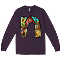 Plum farm life alphabet lowercase letters n Long Sleeve Tee - BundleAndBundleShop