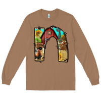 Toasted Coconut farm life alphabet lowercase letters n Long Sleeve Tee - BundleAndBundleShop
