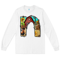 Farm Life Alphabet Lowercase Letters N Long Sleeve Tee | Teevron