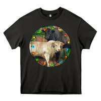 Asphalt Christmas Charolais Bull And Black Angus Bull Heavy Core Tee - RanaPortraitStore