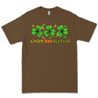 Cacao St. Patrick's Day lucky and blessed Premium Tee - HowdyJamesFarm