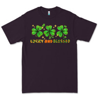 Plum St. Patrick's Day lucky and blessed Premium Tee - HowdyJamesFarm