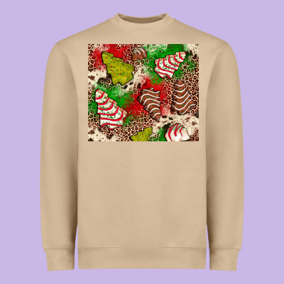 Little Debbie Tree Cakes Leopard Heavyweight Sweatshirt Designed By Jahusdesignshop