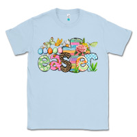 Dusty Blue Happy Easter Easter Day Classic Tee - CowGirlArtShop