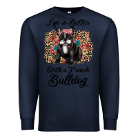 Navy life is better with a french bulldog Premium Sweatshirt - JahusDesignShop