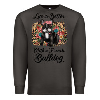 Smoke life is better with a french bulldog Premium Sweatshirt - JahusDesignShop