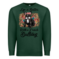 Sports Green life is better with a french bulldog Premium Sweatshirt - JahusDesignShop