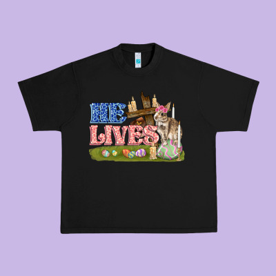 He Lives Easter Urban Heavy Tee Designed By Fadigitalartstudio