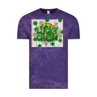 Cloud Purple lucky charm st patricks Vintage Tee - FaDigitalArtStudio