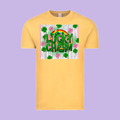 Lucky Charm St Patricks Vintage Tee Designed By Fadigitalartstudio